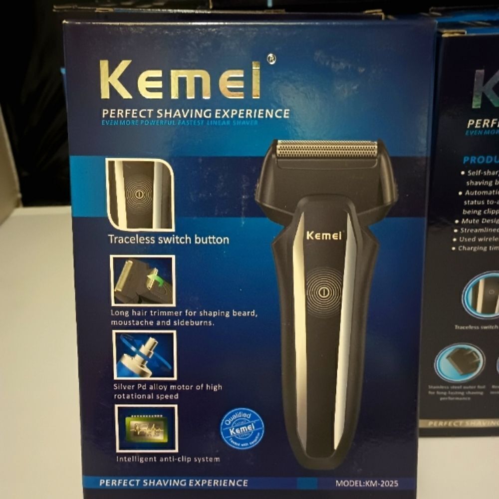 💯🔥Mens Rechargeable Shaver with Two Blades Face Beard Sideburns Mustache KM-20